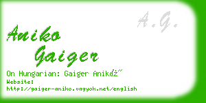 aniko gaiger business card